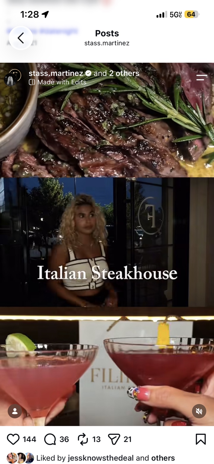 A restaurant story featuring steak, Stass, and cocktails