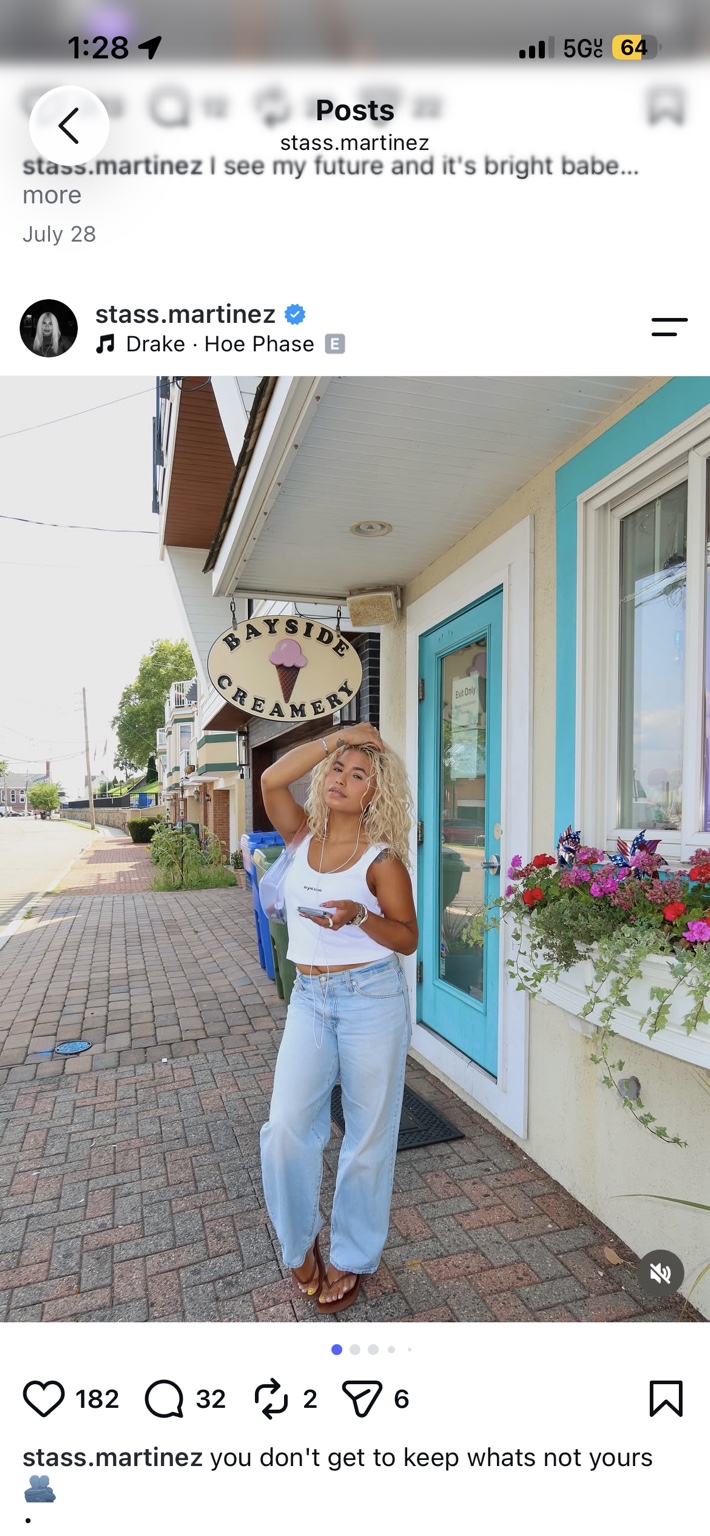 Stass outside Bayside Creamery
